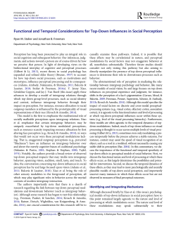 Functional and Temporal Considerations for Top