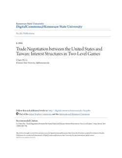Trade Negotiation between the United States and Taiwan