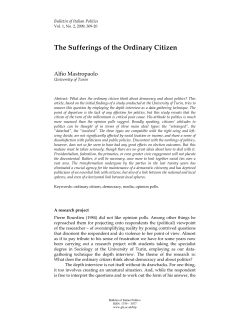 The Sufferings of the Ordinary Citizen
