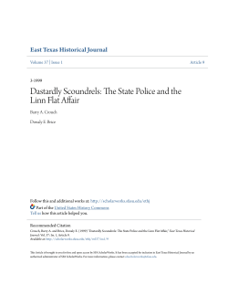 Dastardly Scoundrels: The State Police and the Linn Flat Affair