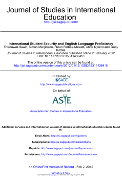 International Student Security and English Language Proficiency