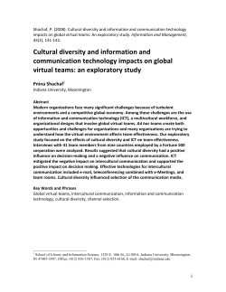 Cultural diversity and information and communication technology