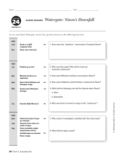 GUIDED READING Watergate: Nixon`s Downfall