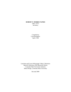 (Robert P.) Papers - LSU Libraries