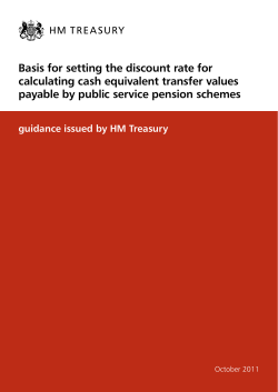 HM Treasury Discount Rate Note - LGPS Regulations and Guidance