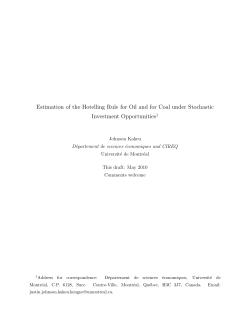 Estimation of the Hotelling Rule for Oil and for Coal