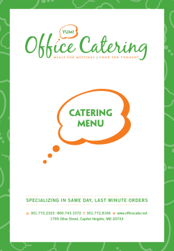 Printable Menu - Office Catering