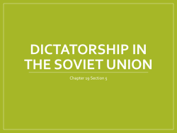 dictatorship in the soviet union