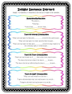 Insight Sentence Starters