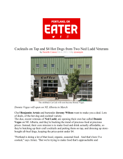 Cocktails on Tap and $4 Hot Dogs from Two Ned Ludd Veterans