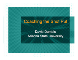 Coaching the Shot Put - Coach Krall Homepage