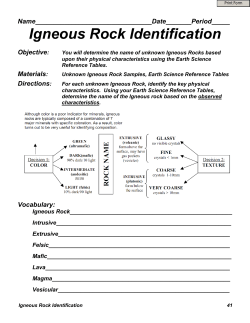 Igneous Rock Identification