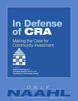 Making the Case for Community Investment