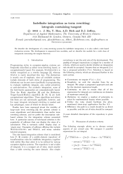 Inde nite integration as term rewriting: integrals containing tangent