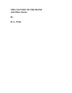 THE COUNTRY OF THE BLIND and Other Stories