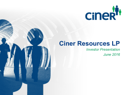 Ciner Q1 2016 IR Presentation