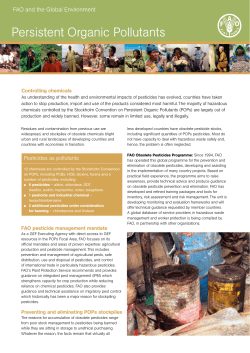 Persistent Organic Pollutants - Food and Agriculture Organization of
