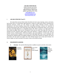 law and literature - Capital University Law School