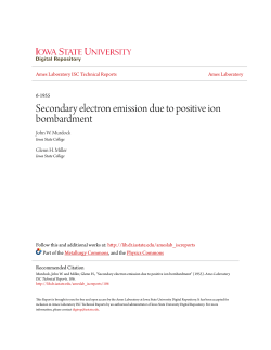 Secondary electron emission due to positive ion bombardment
