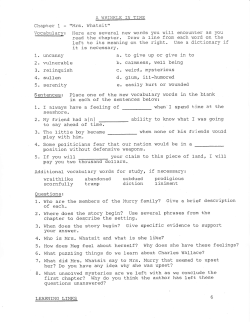 3. relinquish 4. sullen 5. serenity a. to give up or give in to &euro;. easily