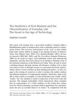 The Aesthetics of Post-Realism and the Obscenification of Everyday
