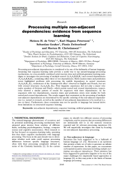 Processing multiple non-adjacent dependencies