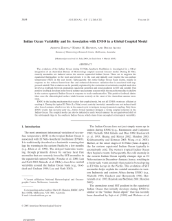 Indian Ocean Variability and Its Association with