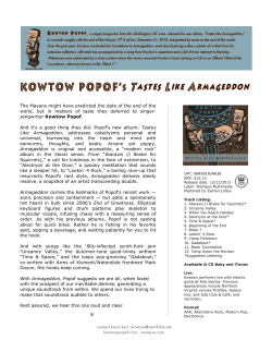 KOWTOW POPOF`S Tastes Like Armageddon