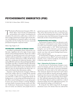 PSYCHOSOMATIC ENERGETICS (PSE)