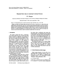 Mantle flow due to internal vertical forces J.F. Harper