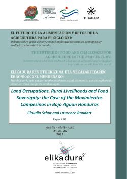 El futuro de la alimentaci&oacute;n y la Agricultura en el Siglo XXI.