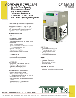 Portable Chiller : Air-Cooled : .25 - 1.5 Tons : CF Series