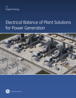 Electrical Balance of Plant Solutions for Power