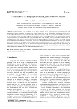 Shear modulus and damping ratio of sand