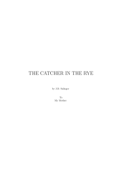 The Catcher in the Rye - Brandeis Users` Home Pages