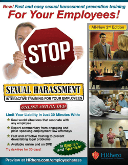 Stop Sexual Harassment: Interactive Training for