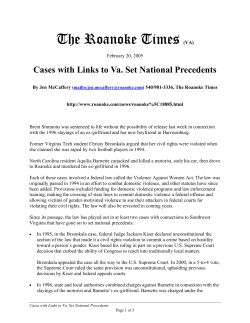 The Roanoke Times - National Center on Domestic and Sexual