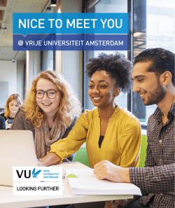 NICE TO MEET YOU - Vrije Universiteit Amsterdam