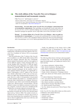 The sixth edition of the Nouvelle Flore de la