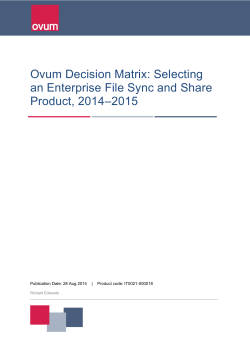 Ovum Decision Matrix: Selecting an Enterprise File Sync
