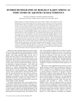 Hydrochemographs of Berghan Karst Spring as Indicators of Aquifer