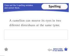 Cross out the 5 spelling mistakes and correct them.