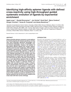 Identifying high-affinity aptamer ligands with defined cross