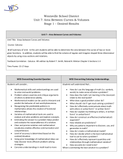 Calculus Unit 7: Areas between Curves/Volumes.docx