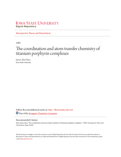 The coordination and atom transfer chemistry of titanium porphyrin