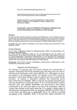 Comparative Aspects of Follicular Development, Follicular and