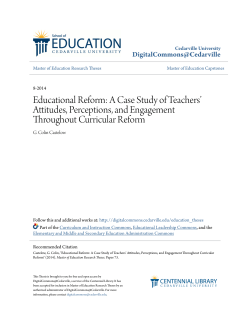 Educational Reform - DigitalCommons@Cedarville