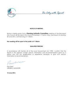 Planning Authority y Committ
