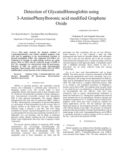 Detection of GlycatedHemoglobin using 3