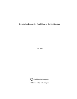 Developing Interactive Exhibitions at the Smithsonian, May 2002
